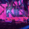 The logo of my favorite artist appears on screen at the Rampage Festival in Antwerp, Belgium
