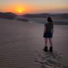 The sunset view after sandboarding was magical!