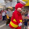 Action shot of the Jollibee mascot at my provincial capital's fiesta!