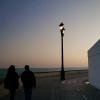 My friends by the ocean at sunset 