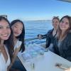 With my friends on the boat cruise on Lake Geneva