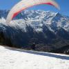 My friend in the air shortly after taking flight (running off the side of the mountain..!)