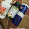 Taking my malaria medication & vitamins