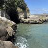 While I was walking along Muriwai Beach, I saw this cave; caves are often tapu (kapu) to Māori so I did not go in