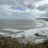 You can see that there are some waves in Port Waikato, a known surf spot here in Aotearoa
