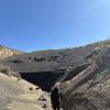Walking towards the volcano!
