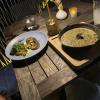 Our meal at Mardel included fresh fish in a green sauce, with roasted brussels sprouts in pureed huitlacoche, and a risotto made with wild mushrooms that grow in the mountains in Veracruz 
