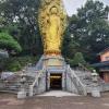 My friends and I followed a golden glow and found a huge Buddha statue