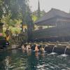 For the water cleansing ritual at Pura Tirta Empul in Bali, you must dip your head under each fountain to cleanse your chakras