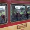 The red and yellow train that carries passengers from the city to the mountain is very famous in Taiwan
