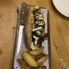 A pulpo (octopus) hotdog in Vigo