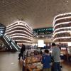 A massive and very popular library in Seoul, and it looks really cool at night!