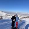 On the slope, you can see the city of Ulaanbaatar behind us