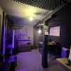 Here is the recording studio where they help young musicians record their songs and music