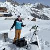 Using spectroscopy to measure albedo, the reflectance of the snow