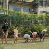 My students and I planting rice in our school rice field!