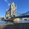 After the strawberries, we headed to the London bridge and walked across it.