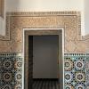 All of the designs in Madrasa Ben Youssef are hand-carved--this is a close-up of how they looked