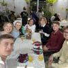 Lunch with volunteers after a training