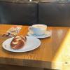 Typical German breakfast (a pretzel) in a cafe