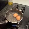 I boiled eggs for a healthy meal before sleeping
