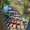Oxford is famous for its "punts" or boats, that take tourists up and down the canal 