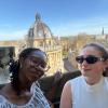 It was cold up in the tower, but we had fun pointing landmarks!
