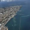 An arial view of Salvador from the plane