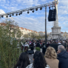 Musicians performing during a St. Patrick’s Day celebration in Lisbon.