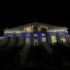 It's time to head home to Ulaanbaatar on another overnight train; here is a view of the Sainshand train station at night