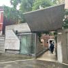 Entrance door to the IUAV University of Venice, designed by architect Carlo Scarpa.