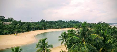 A view from one of the two watchtowers of Sentosa