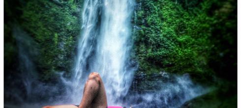 Relaxing at the waterfall!