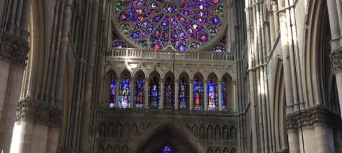 The Inside Of The Cathedral Of Notre Dame In Reims