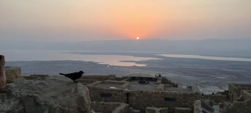 Sunrise over Masada Fortress