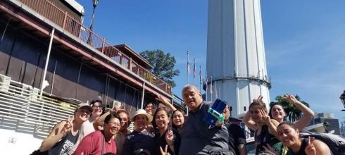 My scavenger hunt group at the bottom of the KL Tower