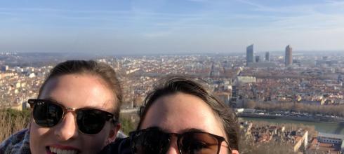 The top of Fourviere Hill on a sunny day lets you see far into the horizon 