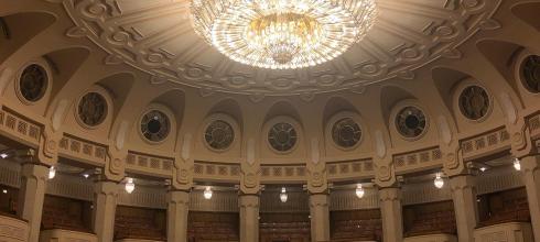 One of the many many chandeliers in the Palace of the Parliament