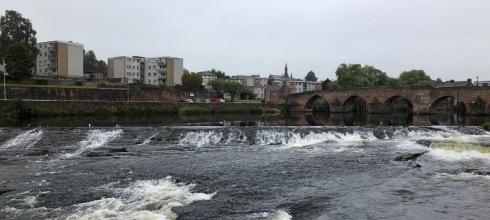 The River Nith flowing through Dumfries