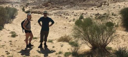 Here my friends are out for a hike on a hot, hot day in the desert