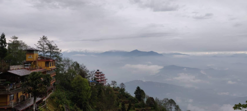 The view from breakfast in Nepal