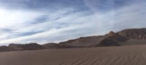 This is what it looked like as we drove through the desert - lots of sand 