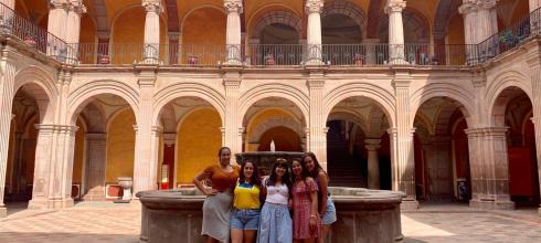 My friends and I on a gorgeous sunny day at the Querétaro Regional Museum