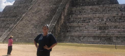Me basking in all of Chichén Itzá's glory