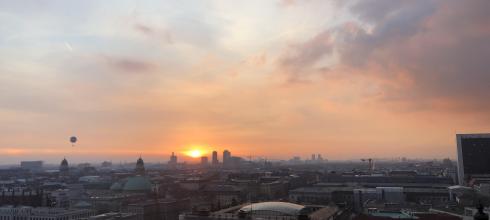 The view from the Berliner Dome during sunset