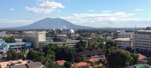 A rooftop view of Mt. Arayat