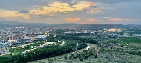 Beautiful view of the city of Logroño in La Rioja, Spain
