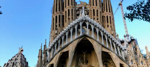 The main entry to the Sagrada Família