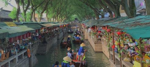 The canal in a nearby town, Tongli
