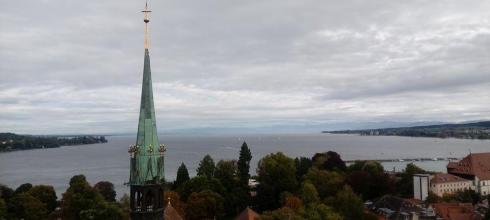 Overlooking the Bodensee from atop the minster tower